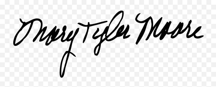 Signature Of Mary Tyler Moore - Calligraphy Emoji,Emoji Level 42