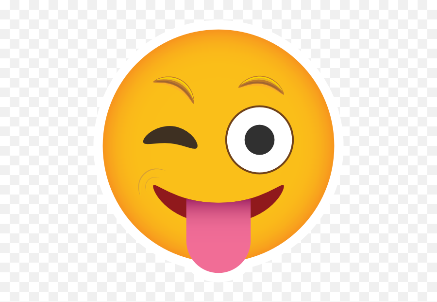 Phone Emoji Sticker Winking With Tongue Out - Shy Smiley Face,Emoji Tongue Out