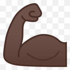 Dark Skin Tone Emoji - Muscle