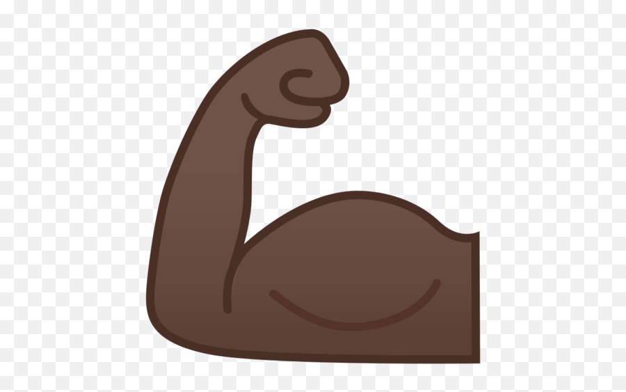 Dark Skin Tone Emoji - Muscle Emoji Dark Skin,Arm Shrug Emoji