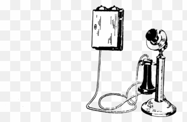 Free Telephone Phone Vectors - Retro Black And White Emoji