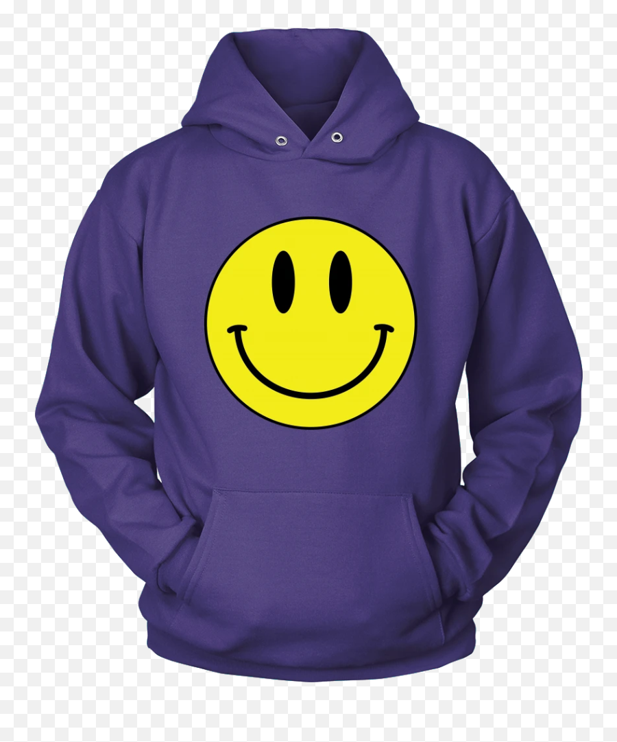 Big Smiley Face Emoji Unisex Hoodie,Purple Face Emoji