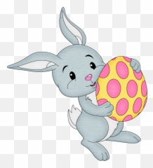 Bunny Easter Easterbunny Happyeaster - Easter Bunny Transparent Background Emoji,Emoji Rabbit And Egg