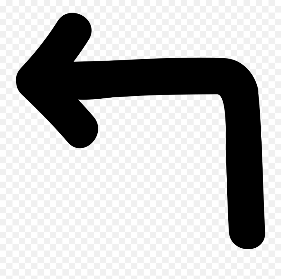 Arrow Pointing Left Hand Drawn Symbol - Hand Drawn Back Arrow Emoji,Hand Pointing Left Emoji