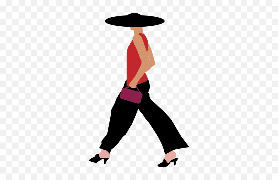 Fashionable Woman Walking - Woman Walking Clipart Png Emoji,Woman With Bunny Ears Emoji