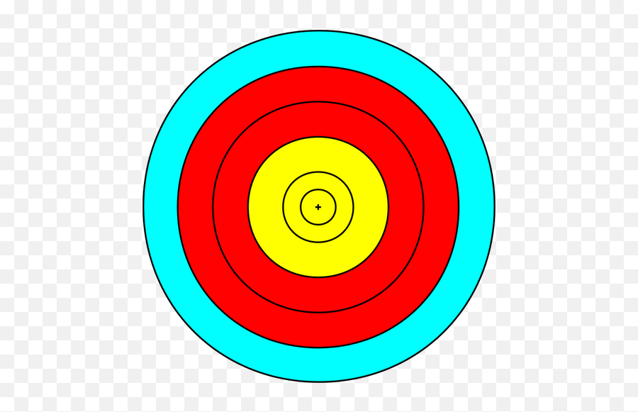 Vector Illustration Of Six Rings In - Five Zone Archery Target Emoji,Olympic Rings Emoji