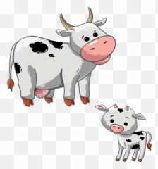 Clipart Cow Calf Clipart Cow Calf - Cow And Calf Clipart Png Emoji,Cow Coffee Emoji