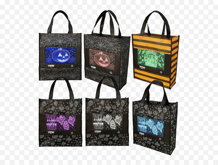 Pop Lights Halloween Treat Bags - Tote Bag Emoji,Emoji Loot Bags