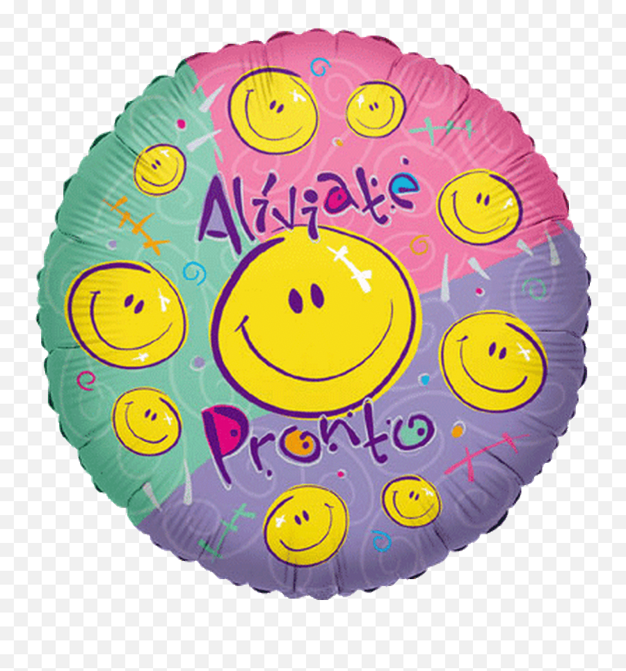 Aliviate Smiley Face Get Well Soon - Balloon Emoji,Emoticon Balloons