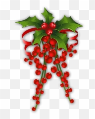 Mistletoe Christmas Common Holly Clip Art - Transparent Hanging Mistletoe Png Emoji,Mistletoe Emoji