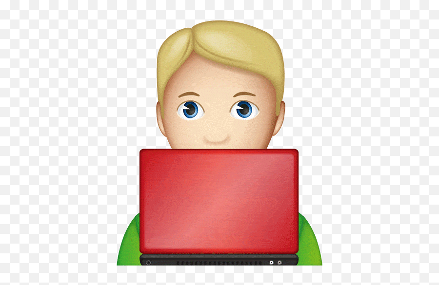 Emoji - Man Use Computer Icon Gif,Working Emoji