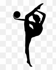 Rope Ribbon Clip Art - Rhythmic Gymnastics Ball Silhouette Emoji