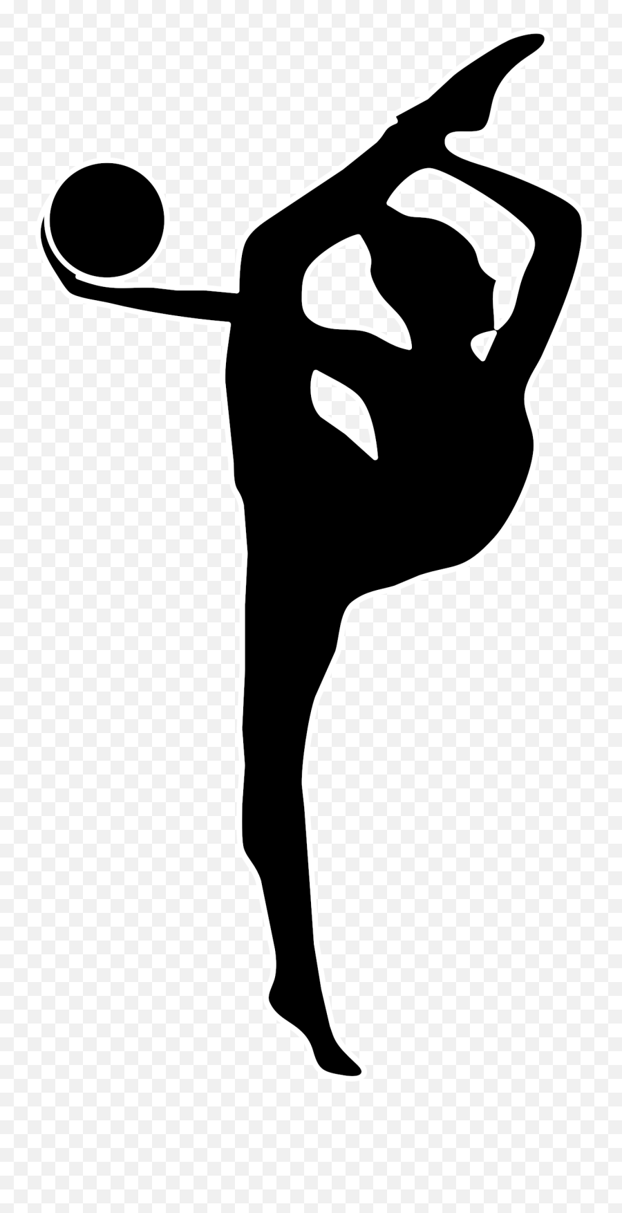 Rope Ribbon Clip Art - Rhythmic Gymnastics Ball Silhouette Emoji,Gymnastics Emoji