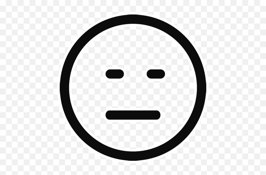 Whatsapp Black Outline Emoji Png File Png Mart - Meh Emoji Svg,Emoji Outline