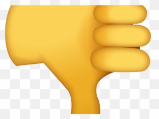 Clipart Up Transparent Background - Yellow Thumb Down Emoji