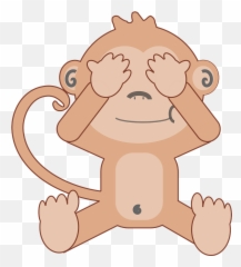 Monkey See No Evil Clipart - Cartoon Emoji