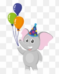 Birthday party elephant clipart Free download transparent - Party Animal Clipart Emoji