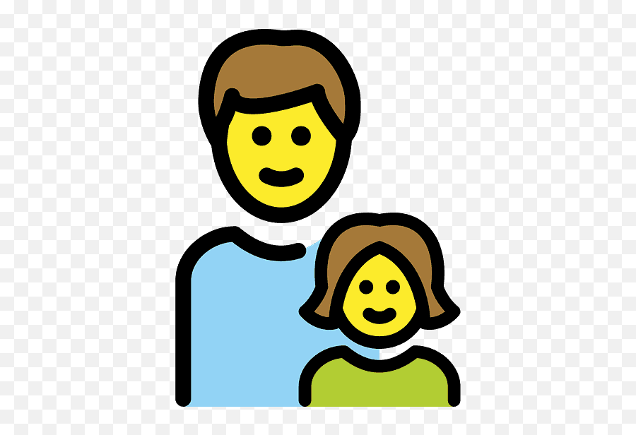 Family Man Man Girl Emoji Clipart Free Download - Man Boy Girl,Dad Emoji