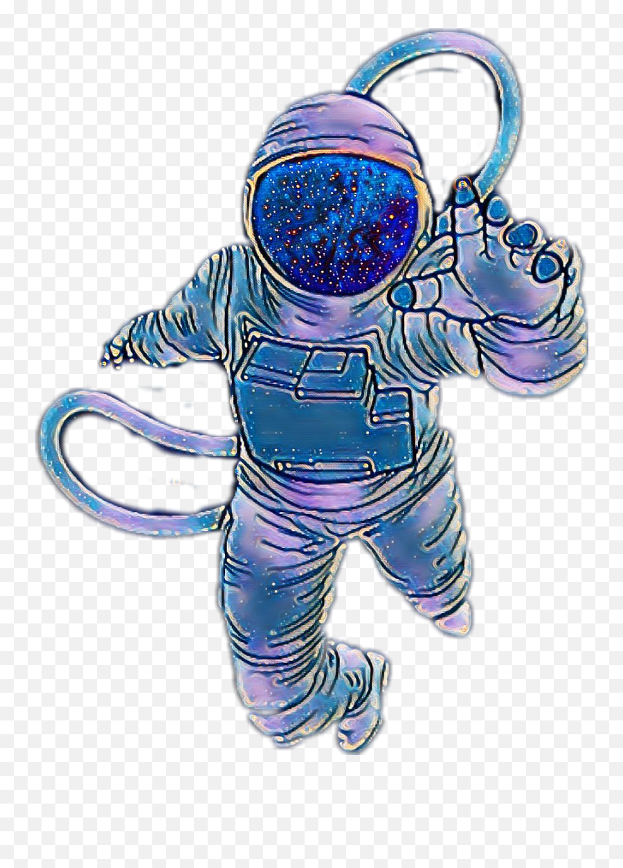 Astronaut Space Galaxy Art Sticker - Atmospheric Diving Suit Emoji,Astronaut Emoji