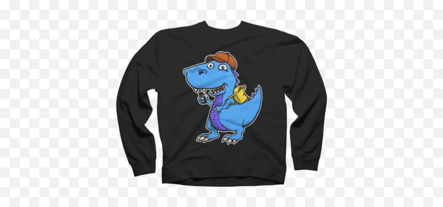 New Dinosaur Crewnecks Design By Humans - Sweater Emoji,T Rex Emoji