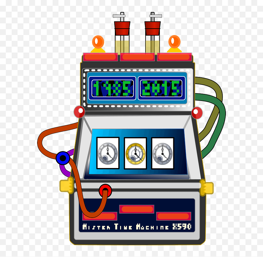 Slot Machine Clipart - Cartoon Time Travel Machine Png Emoji,Slot Machine Emoji