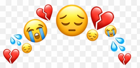 Sad Cry Crying Emojis Emojicrown Emoji Crown Heart Tumb - Gambar Keren Untuk Ccp,Crying Emoji Text