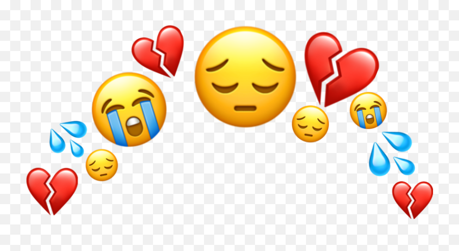 Sad Cry Crying Emojis Emojicrown Emoji Crown Heart Tumb - Gambar Keren Untuk Ccp,Crying Emoji Text
