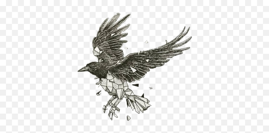 Bird Silhouette Tattoo Png Free Bird - Geometric Bird Tattoo Raven Emoji,Raven Bird Emoji