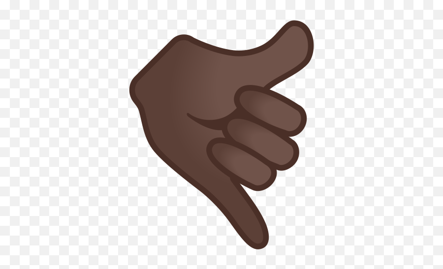 Call Me Hand Emoji With Dark Skin Tone Meaning And Pictures - Emoji,Ok Hand Sign Emoji
