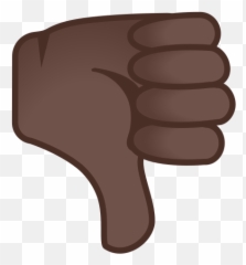 Thumbs Down Emoji With Dark Skin Tone Meaning And Pictures - Dark Skin Tone Thumbs Down Png,Thumbs Down Emoji