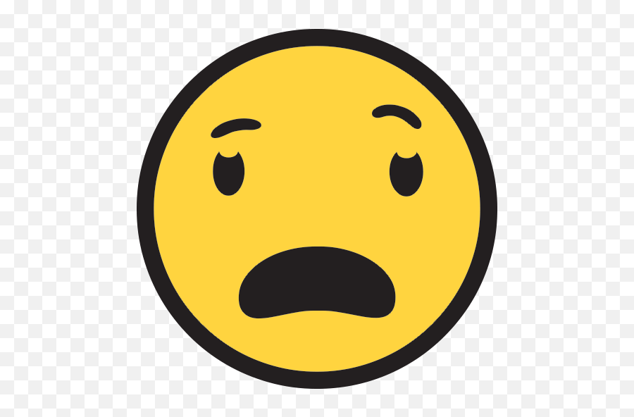Fearful Face Emoji For Facebook Email Sms - Emoji Fearful,Scared Face Emoji