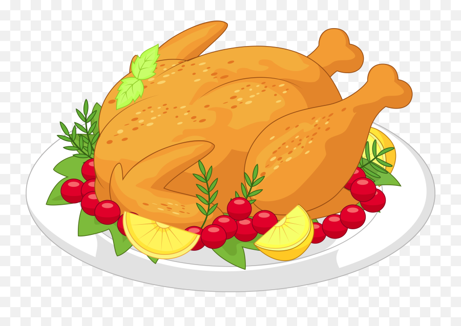 Thanksgiving Turkey Dinner Clipart Free - Food Chicken Clip Art Emoji,Free Thanksgiving Emoji