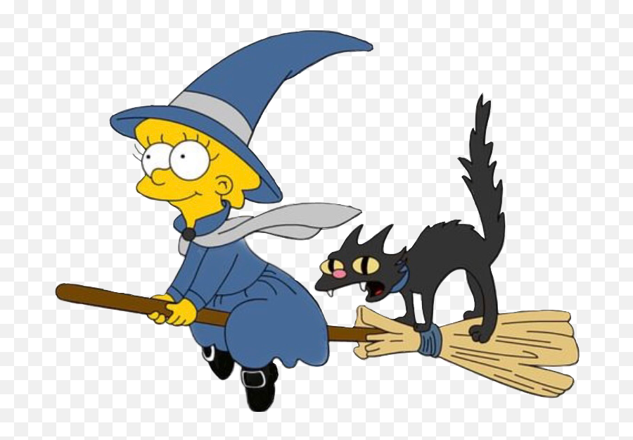 Witch Halloween Blackcat Thesimpsons - Lisa Simpson Halloween Emoji,Emoji Witch