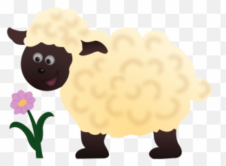 Clip Art Free Clipart Of Cute Sheep - Gambar Kartun Binatang Ternak Emoji,Black Sheep Emoji