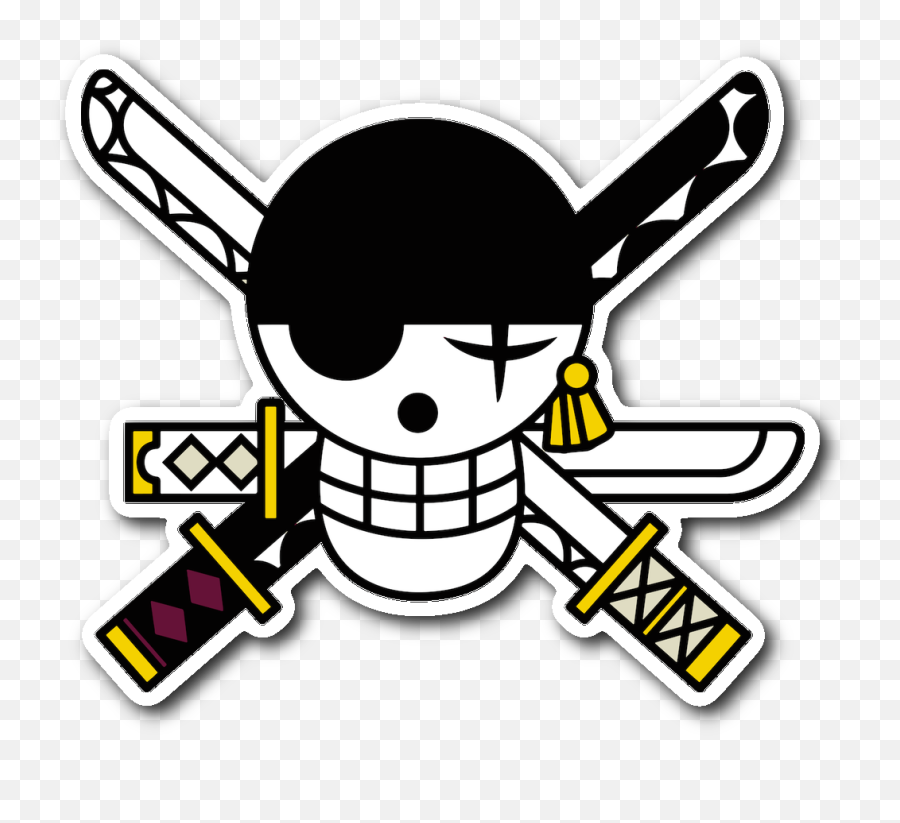 Roronoa Zoro Logo Png Clipart - Zoro One Piece Logo Png Emoji,Jolly Roger Emoji