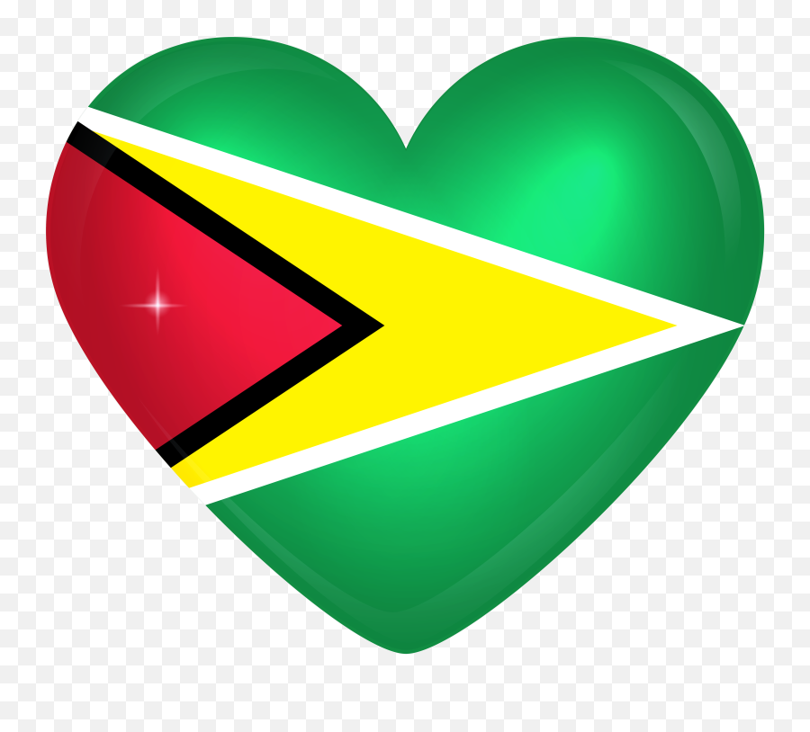 Heart Flag Clipart - Guyana Heart Flag Png Emoji,Colombian Flag Emoji