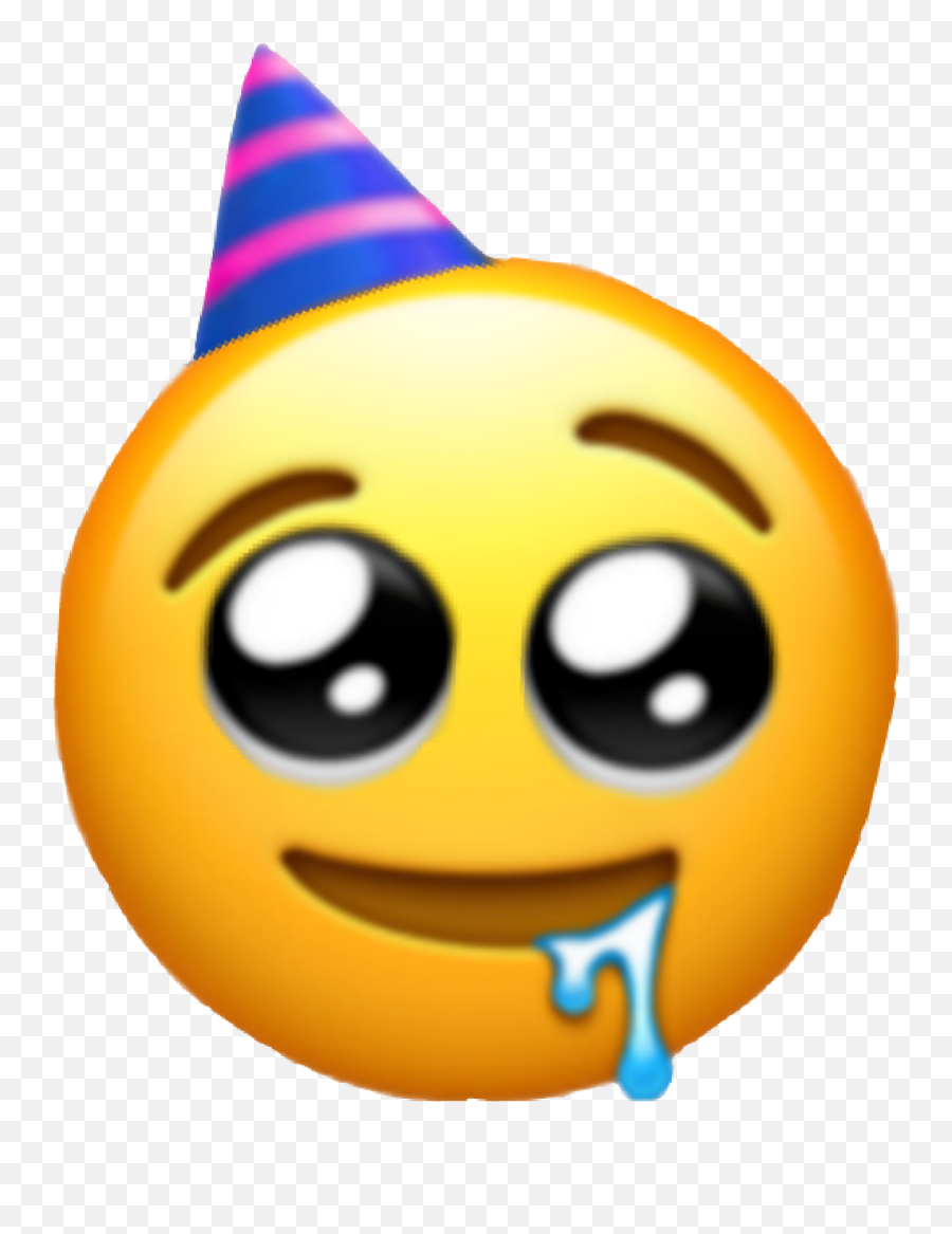 Emoji Mix Iphone Edit Emojis Sad Happy - Drooling Emoji,Party Hat Emoji