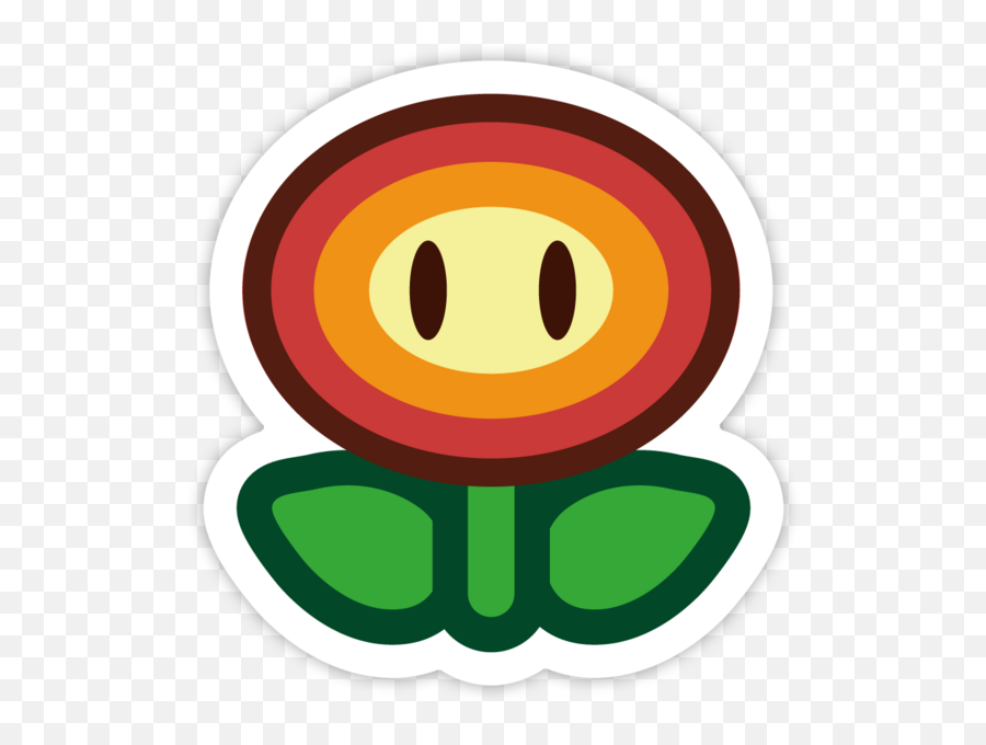 Flower Super Mario Clipart - Paper Mario Fire Flower Emoji,Emoji Super Mario