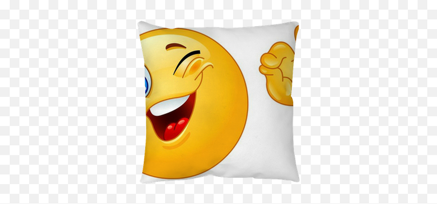 Winking Emoticon Floor Pillow Pixers - Xmas Smiley Emoji,Pillow Emoji