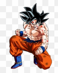 goku UI ultrainstinct bruised injured strong nevergiveu - Goku Ultra Instinct Png Emoji