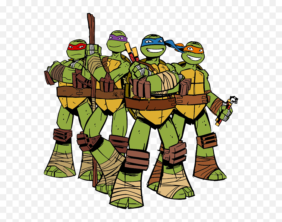 Clipart Of Ninja Turtles - Donatello Michelangelo Raphael Leonardo Emoji,Ninja Turtle Emoji