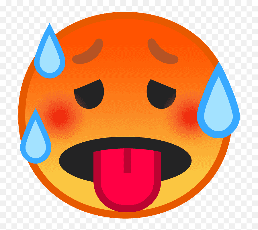 Hot Face Emoji Clipart Hot Face Emoji Meaning Puking Emoji Android 