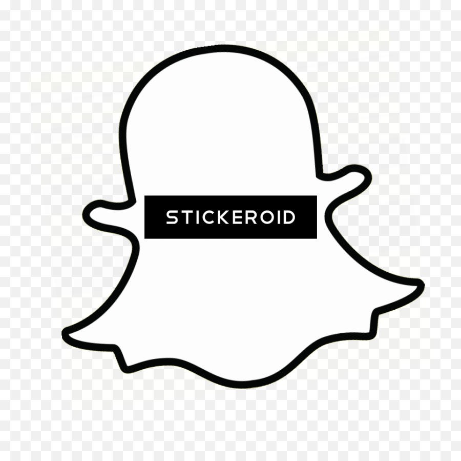 Snapchat Ghost Outline - Snapchat Clipart Full Size Transparent Snapchat Streak Emoji,Snapchat Logo Emoji
