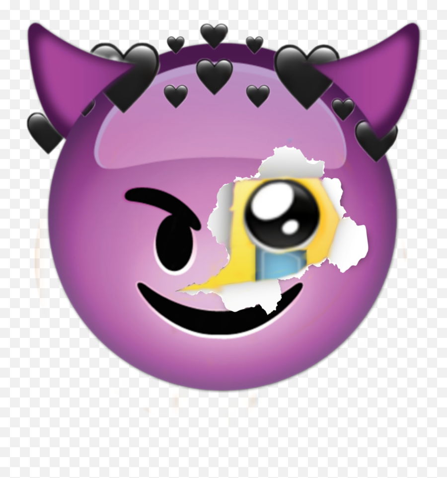 Demon Triste Emoji Iphone Sticker - Happy,Demon Emoji