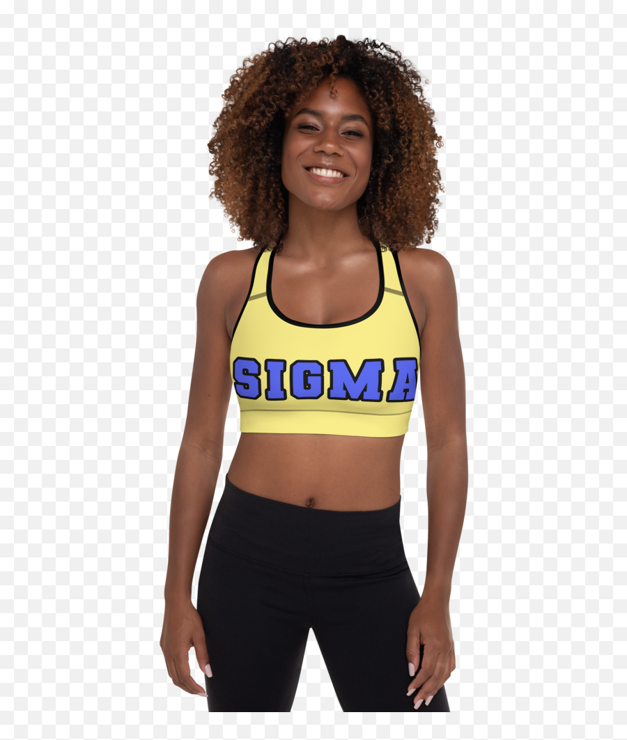 Sigma Padded Sports Bra - Padded Sports Bra Emoji,Female Emoji Joggers