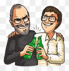 Friends Bbf Gates Jobs Steve - Telegram Sticker Emoji