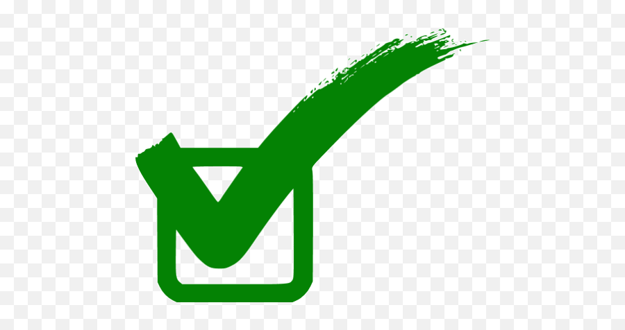 Green Check Mark 2 Icon - Check Icon Png Transparent Emoji,Check Mark Emoticon