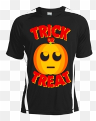 Buy Trick Or Treat Eye Rolling Emoji - Active Shirt