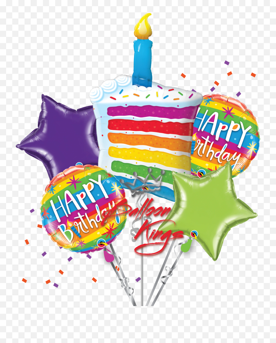Rainbow Birthday Cake Bouquet - Birthday Emoji,Emoji Birthday Cake