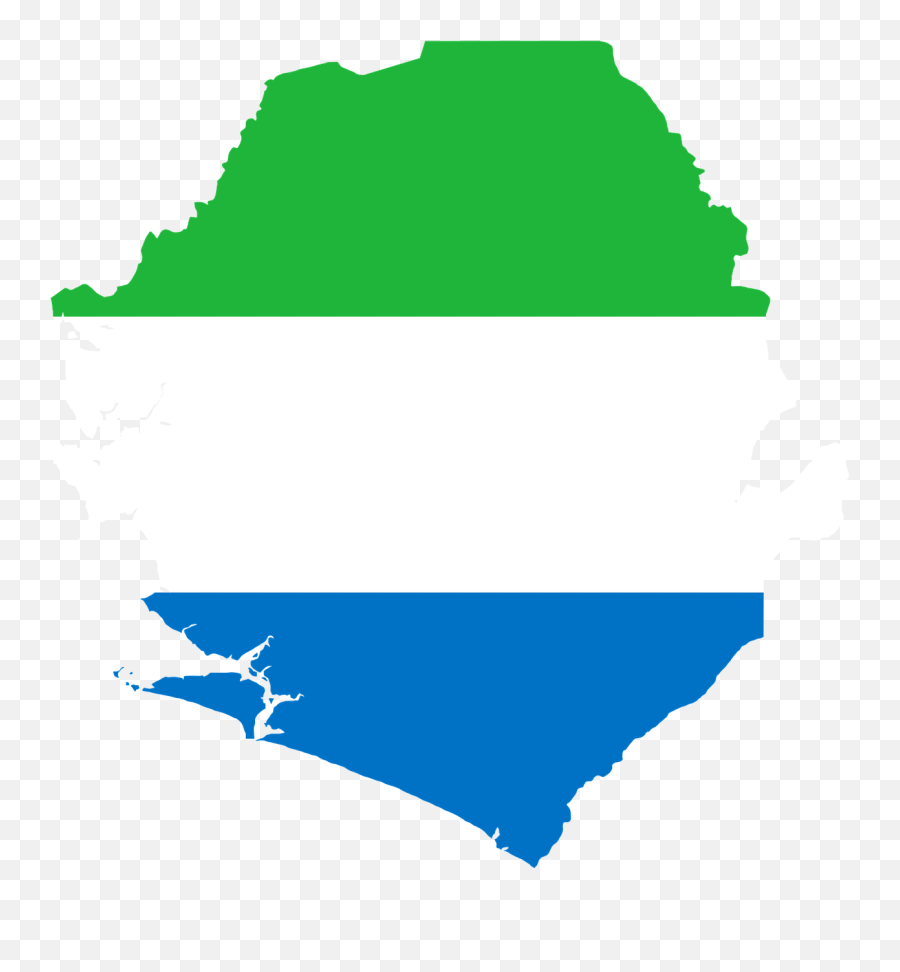 Sierra Leone Flag Map Geography Outline - Sierra Leone Independence Day 2018 Emoji,Liberia Flag Emoji